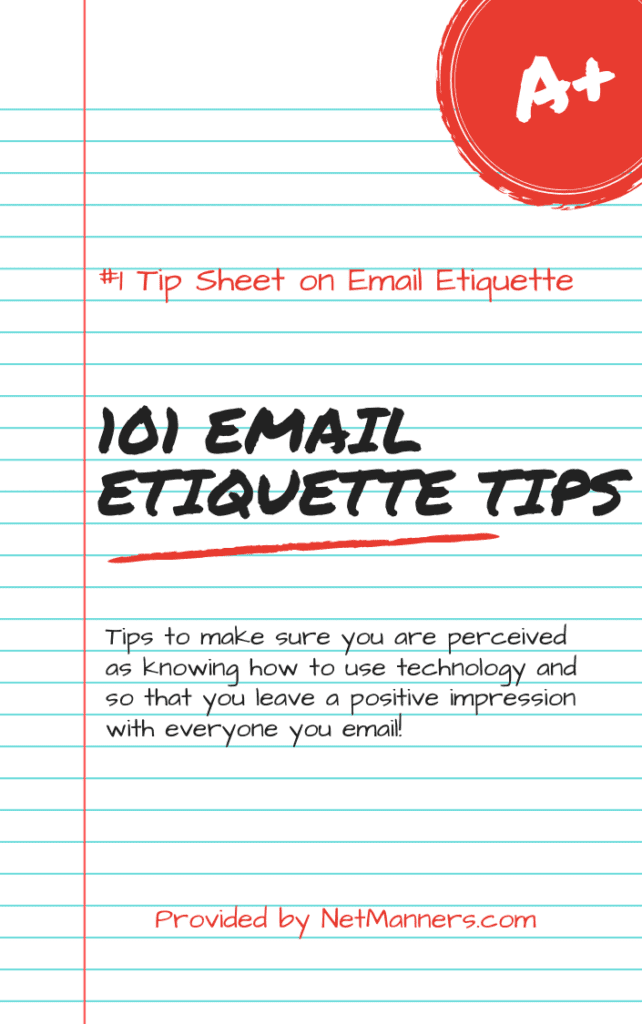Email Etiquette Tip Sheet PDF